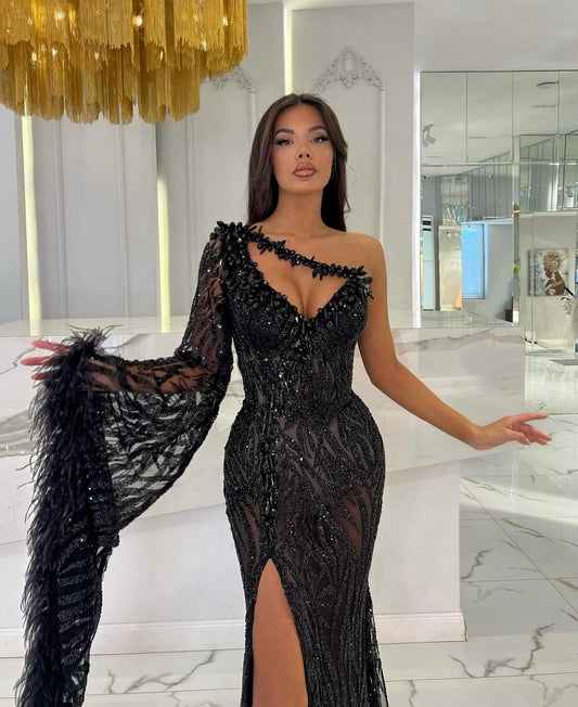 Robe noir brillant